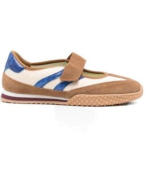 Gioseppo Nionbe Touch-Strap Leather Sneakers - Natural