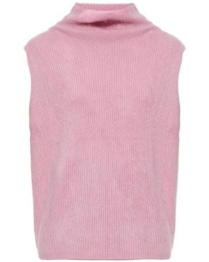 Lisa Yang Brushed Buttoned Top - Pink