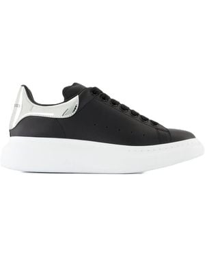 McQueen Leather Trainers - Black