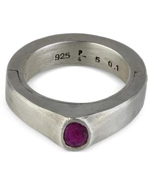 Parts Of 4 Stigma Ruby-Set Ring - Metallic