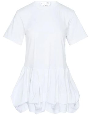 Comme des Garçons Ruffled-Hem T-Shirt - White