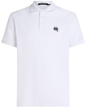 Karl Lagerfeld Ikon Polo Shirt - White