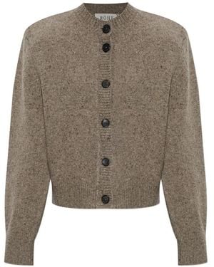Rohe Shoulder-Padded Cardigan - Brown
