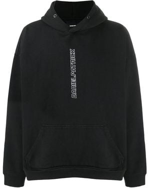 Daniel Patrick Logo Detail Hoodie - Black