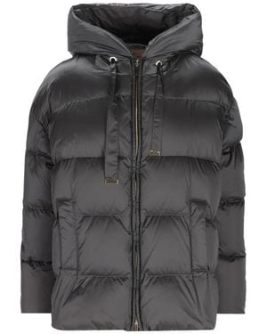 Max Mara The Cube Hooded Puffer Jacket - Gray