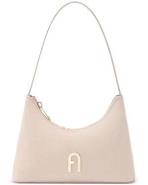 Furla Borsa A Spalla Con Placca Logo - Neutro