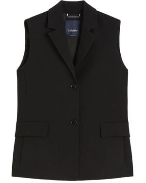 Max Mara Notched-Lapels Waistcoat - Black