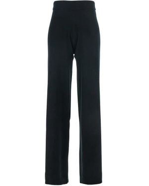 Allude Straight-Leg Wool-Cashmere Trousers - Blue