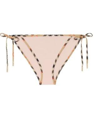 Burberry Check Trim Bikini Briefs - Natural