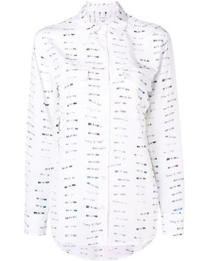 Equipment Stamped Date Printed Shirt - White
