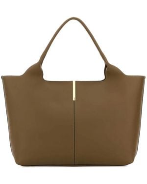 Tod's Leren Shopper - Bruin