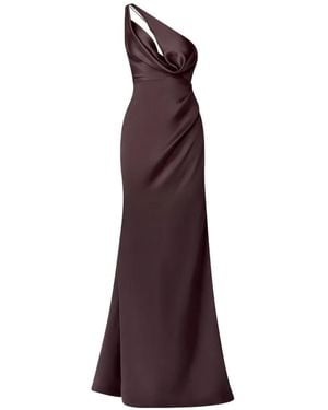 Il Volo Crystal-Embellished One-Shoulder Maxi Dress - Purple