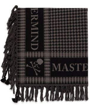 MASTERMIND WORLD Logo-Print Scarf - Black