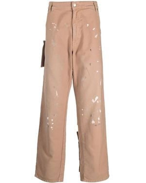 DARKPARK Indron Painted Canvas Pants - Natural