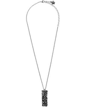 Versace Logo-Engraved Necklace - White