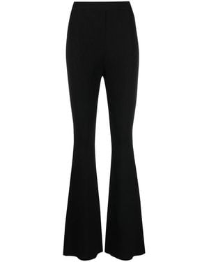 Stella McCartney Ribbed-Knit Flared Pants - Black