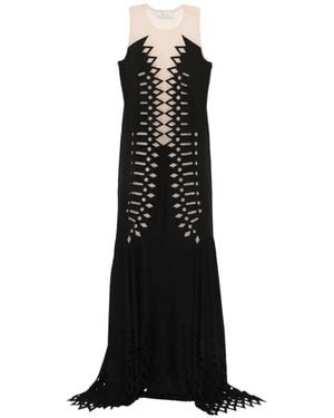 Blumarine Cutout Sleeveless Maxi Dress - Black