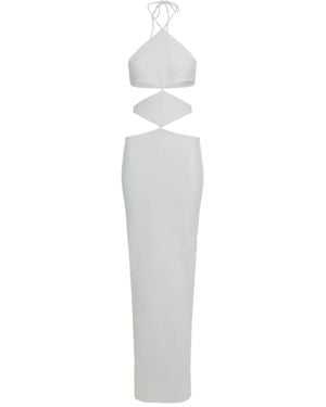 Monot Cut-Out Crepe Maxi Dress - White