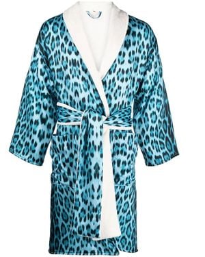 Roberto Cavalli レオパード ローブ - ブルー