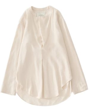 Studio Nicholson Haut Pampa À Design Plissé - White