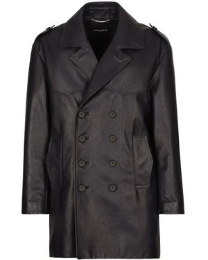 Dolce & Gabbana Doppelreihiger Mantel Mit Steigendem Revers - Schwarz