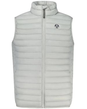 North Sails Quilted Logo-Patch Gilet - Gray
