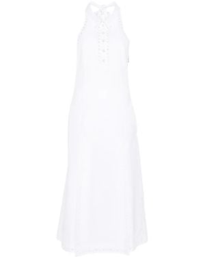 Thom Browne Broderie-Anglaise Midi Dress - White