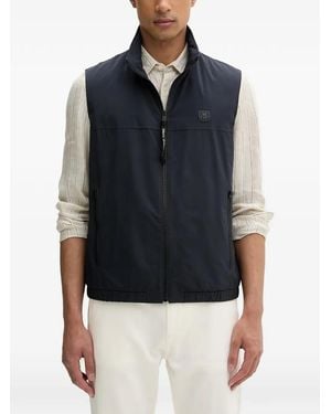 Marc O' Polo Gilet Zippé À Patch Logo - Blue