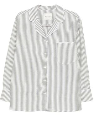Riviera Striped-Print Shirt - White