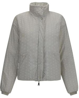 GONGDID DESIGN Plissé-Effect Padded Jacket - Grey