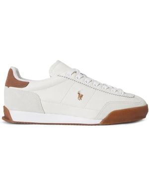 Polo Ralph Lauren Baskets Hester En Cuir À Lacets - White