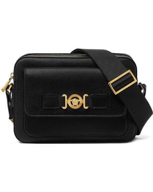 Versace Medusa-Plaque Messenger Bag - Black