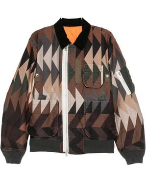 Sacai X A.P.C. Quilts Jacket - Brown