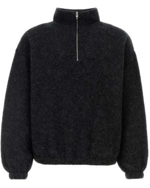 Jil Sander Pullover Mit Kurzem Reißverschluss - Schwarz