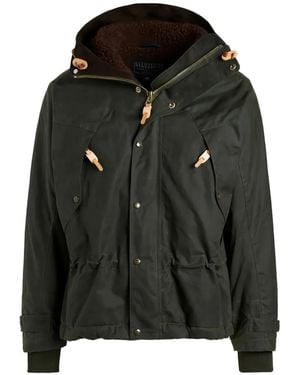 Manifattura Ceccarelli Mountain Waxed Hooded Jacket - Black