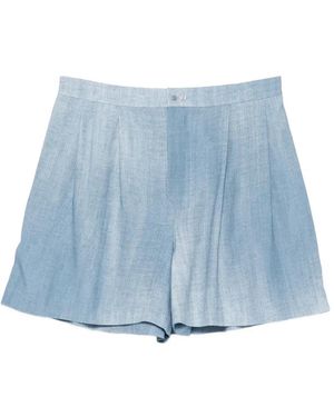 Ermanno Scervino Pleated Buttoned Shorts - Blue
