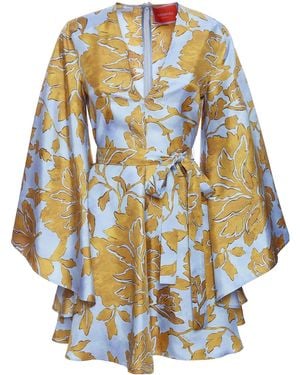 La DoubleJ Magnifico Silk Minidress - Yellow