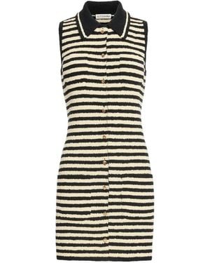 Altuzarra Mamie Striped Knit Mini Dress - White