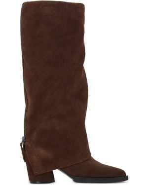 Elvio Zanon Stiefel mit Reißverschluss - Braun