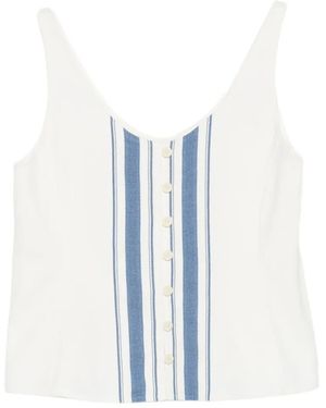Low Classic Top A Rayas Con Botones - Azul