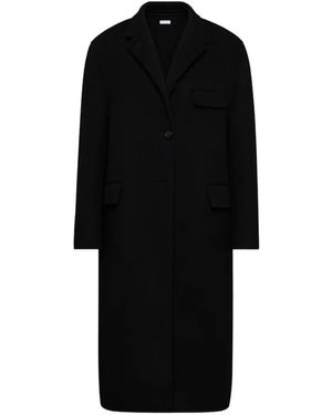 Thom Browne Boiled Wool Cashmere Chesterfield Coat - Black