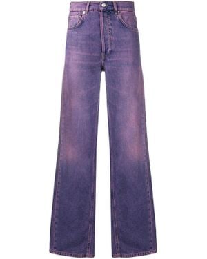 Ganni Two-tone Wide Leg Jeans - Purple