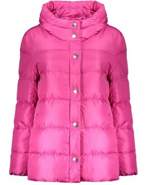 Moschino Hooded Quilted Jacket - Pink