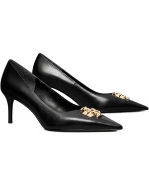 Tory Burch Eleanor Logo-Plaque Pumps - Black
