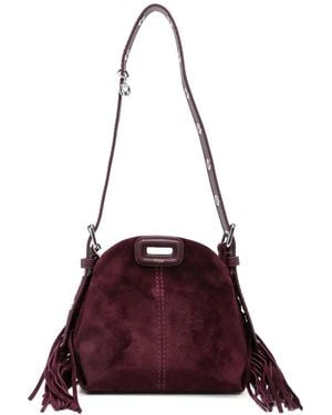 Maje Fringe-Detail Chain-Strap Mini Bag - Purple