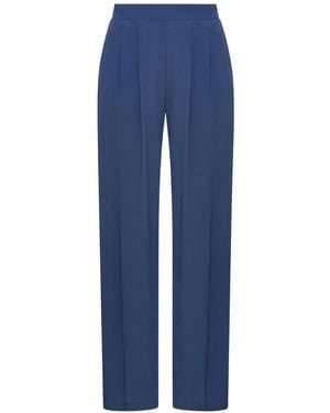 Maliparmi Pantalon Plissé À Taille Haute - Blue