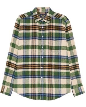 Portuguese Flannel Check-Pattern Flannel Shirt - Green
