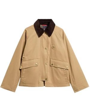 Barbour Daphne Corduroy-Collar Jacket - Natural
