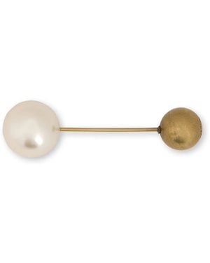 Philosophy Di Lorenzo Serafini Faux Pearl-Embellished Brooch - White