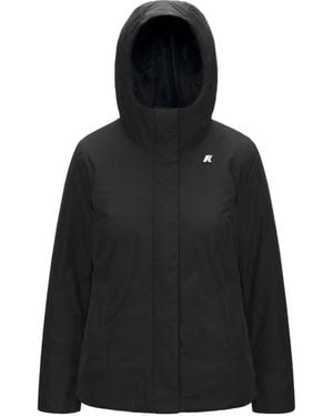 K-Way Lil Soft Touch Hooded Jacket - Black